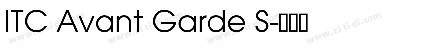 ITC Avant Garde S字体转换
